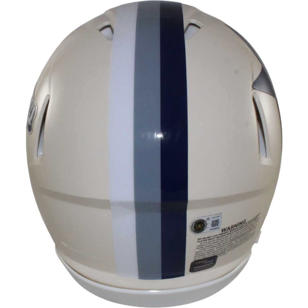 Emmitt Smith Autographed Dallas Cowboys Authentic Retro Helmet Beckett 57526