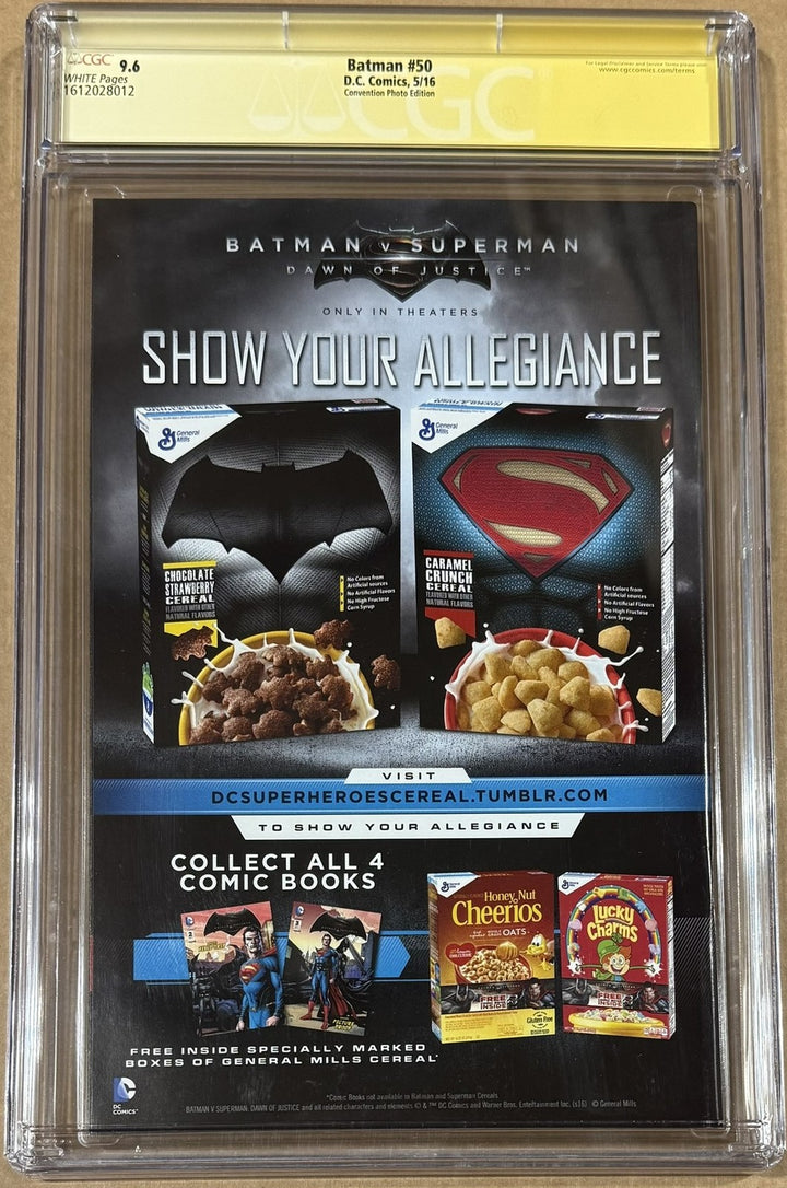 Ben Affleck Autographed Batman NYCC Convention Foil Variant SS #50 CGC 9.6 56601