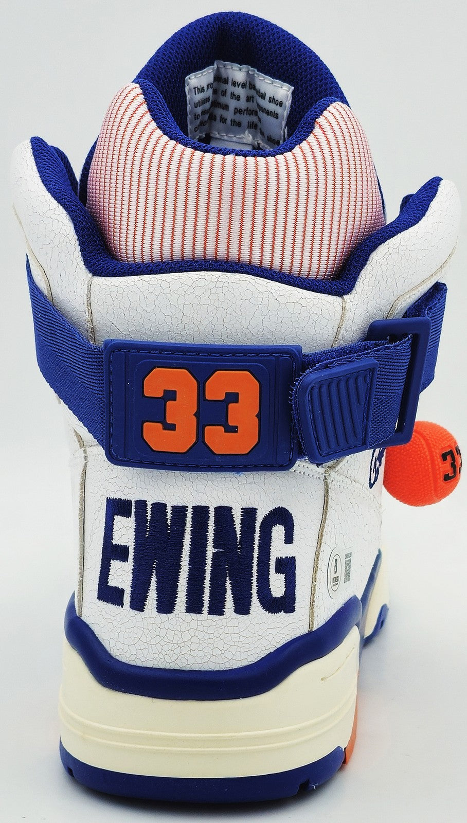 Patrick Ewing Auto White Athletics 33 HI Vintage Shoe Knicks Size 13 BAS