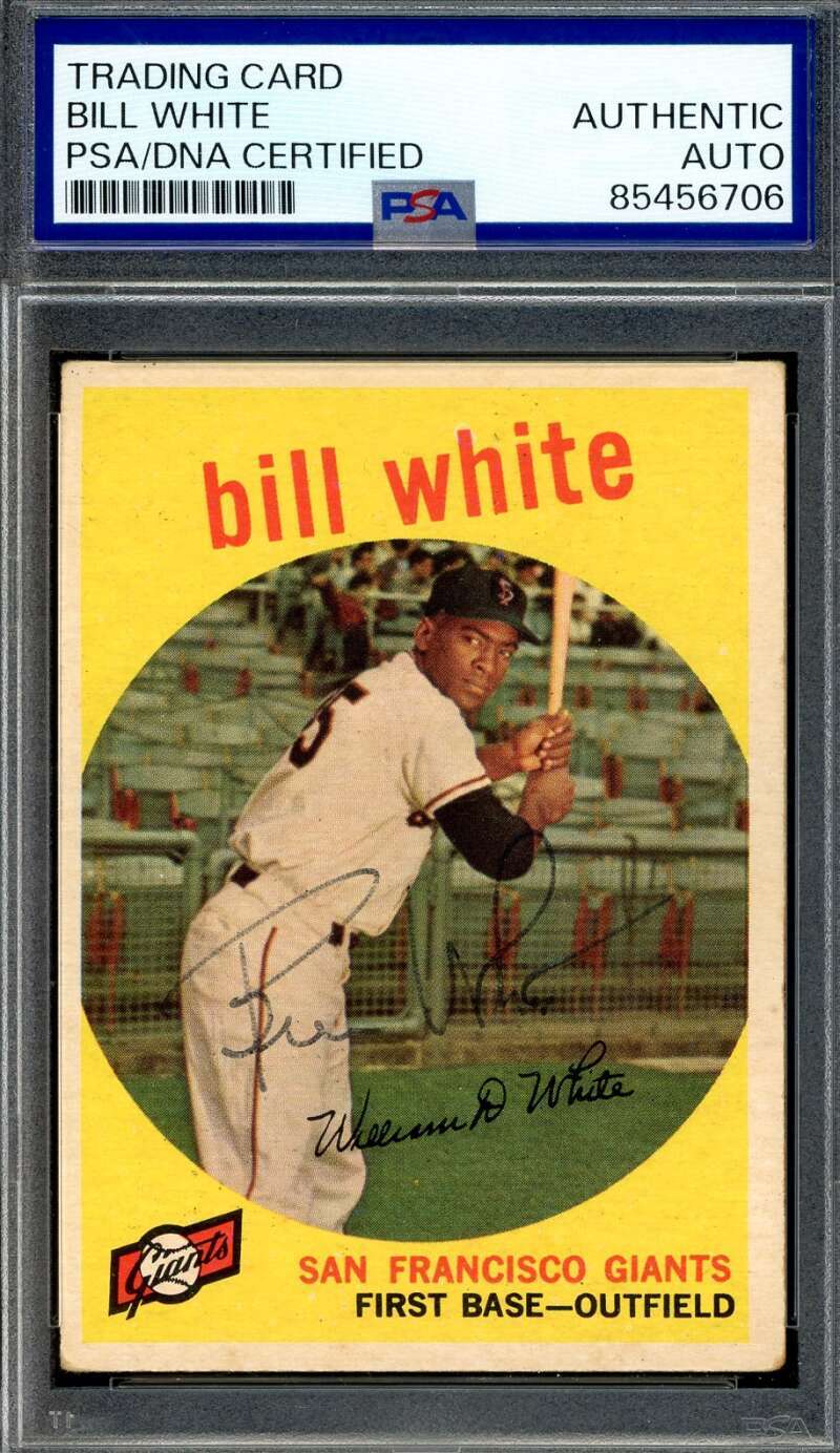 Bill White PSA DNA Signed 1959 Topps Rookie Autograph