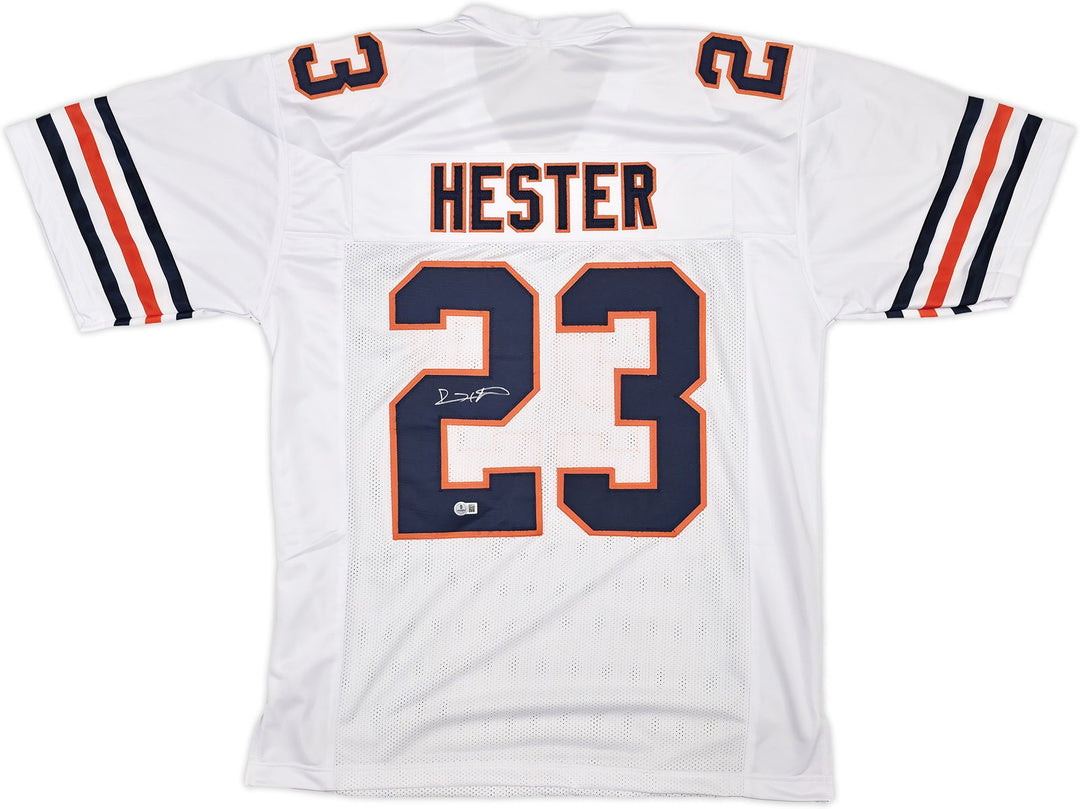 Chicago Bears Devin Hester Autographed Signed White Jersey Beckett BAS QR