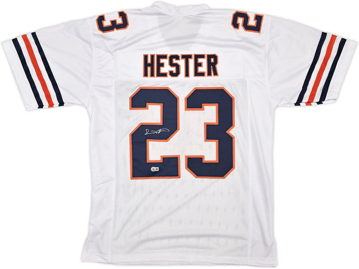 Chicago Bears Devin Hester Autographed Signed White Jersey Beckett BAS QR