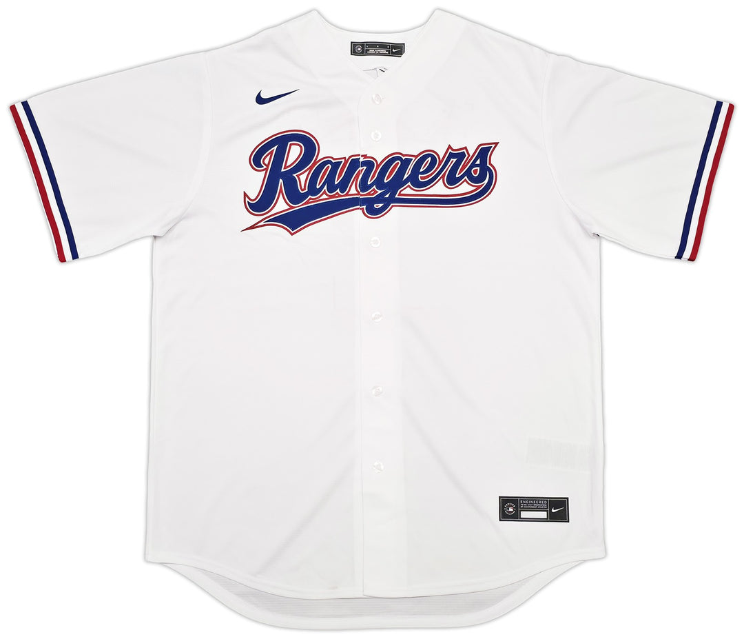 Texas Rangers Marcus Semien Signed White Nike Jersey Size L Beckett Wit