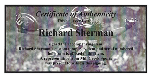 Richard Sherman Signed Framed 16x20 Photo Seattle Seahawks RS Holo