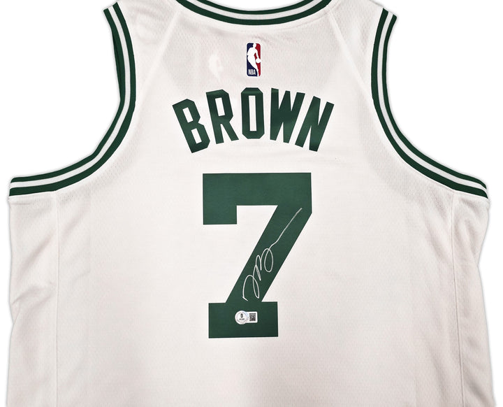Celtics Jaylen Brown Auto White Nike Swingman Association Jersey Size 48 Beckett