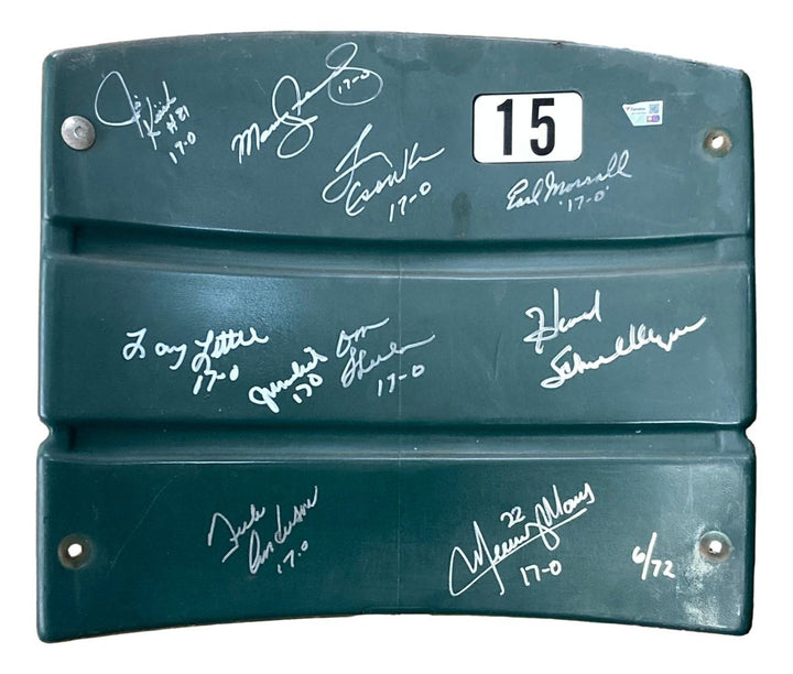 1972 Dolphins (10) Signed Stadium Seatback Shula Csonka & More LE 6/72 Fanatics
