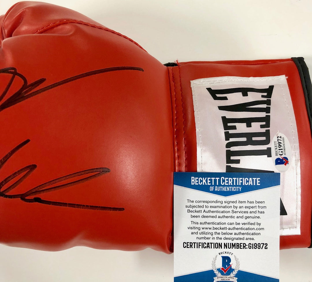DOLPH LUNDGREN~FLORIAN MUNTEANU Drago/Creed signed Boxing Glove ~Beckett BAS COA