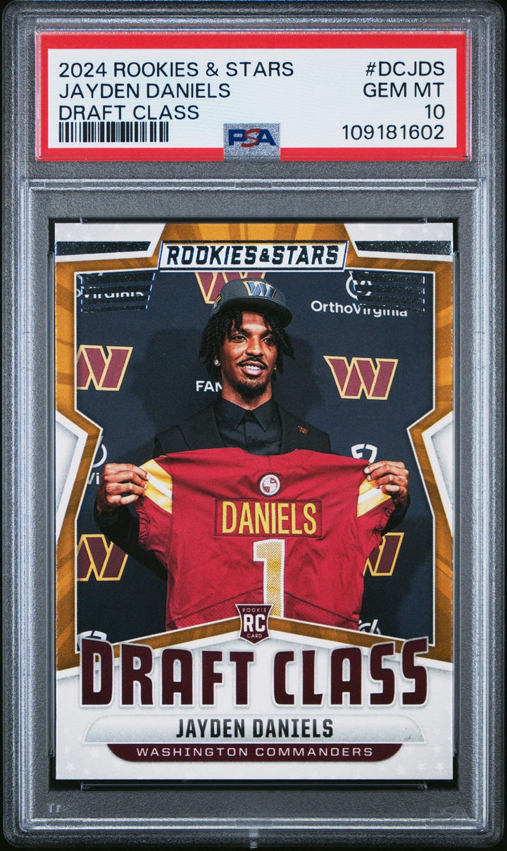 Graded 2024 Panini R&S Jayden Daniels #DCJDS Draft Class RC Football Card PSA 10
