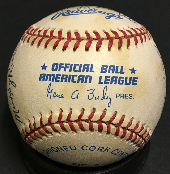 Yogi Berra Don Larsen signed Yankees legends baseball 13 auto HOF Ron Guidry COA