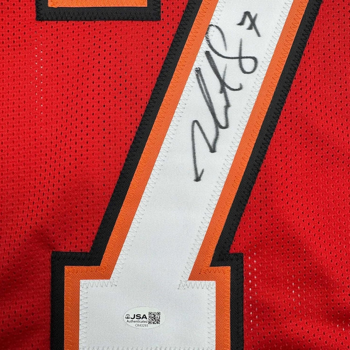 Framed Signed Martin Gramatica 35x39 Tampa Bay Red Jersey JSA COA