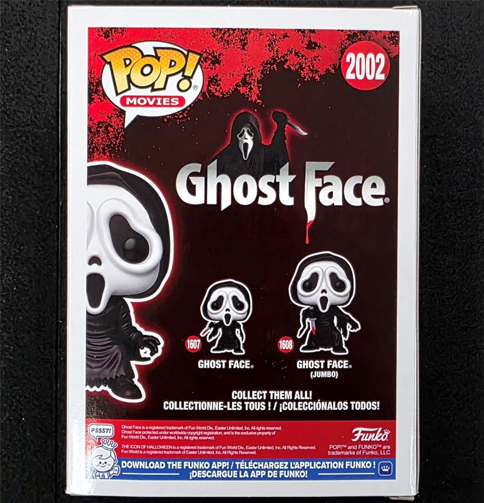 Matthew Lillard Stu & Skeet Ulrich Billy signed Ghost Face (Sit) Funko Pop ~ BAS