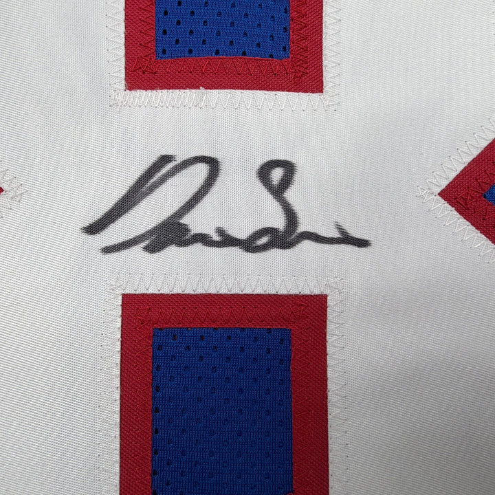 Autographed/Signed Darius Slayton New York Retro Blue Jersey JSA COA