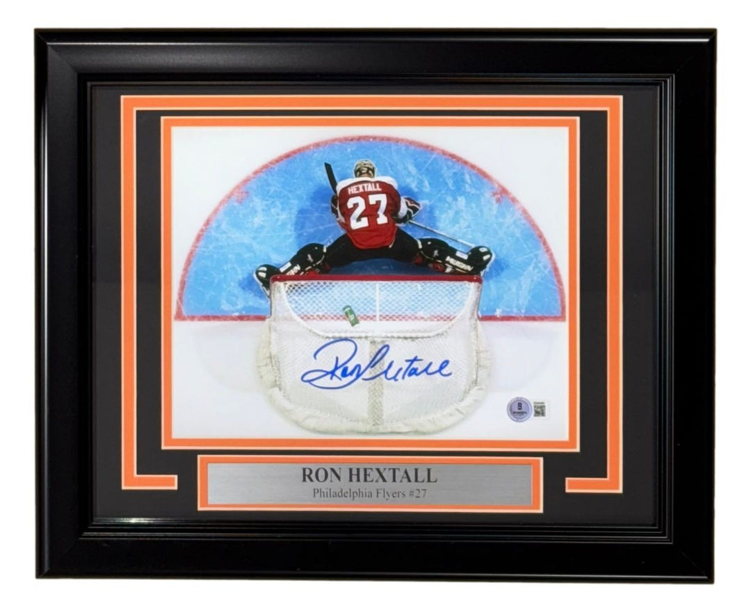 Ron Hextall Signed Framed 8x10 Philadelphia Flyers Photo BAS