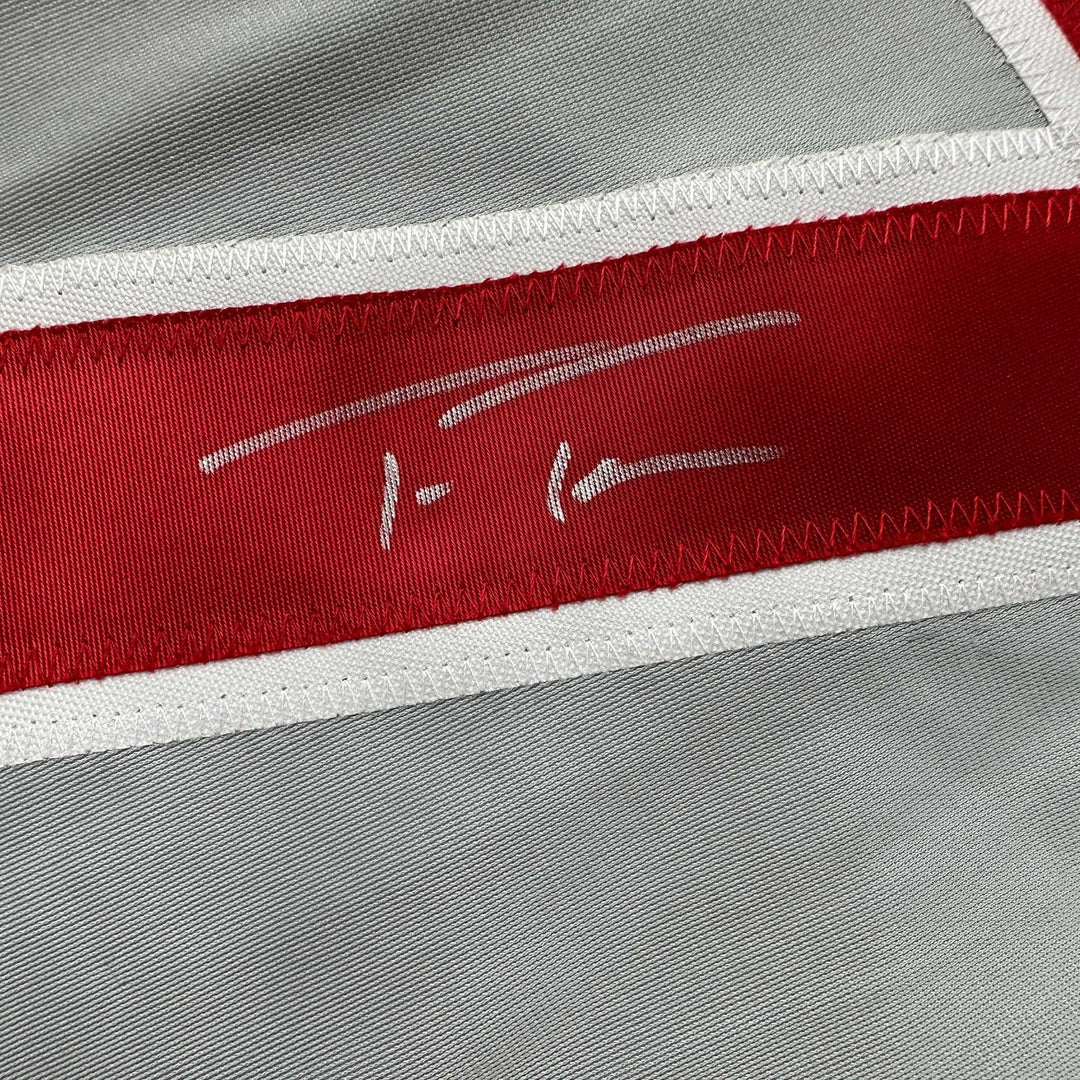 Autographed/Signed Trea Turner Philadelphia Grey Jersey Beckett BAS COA