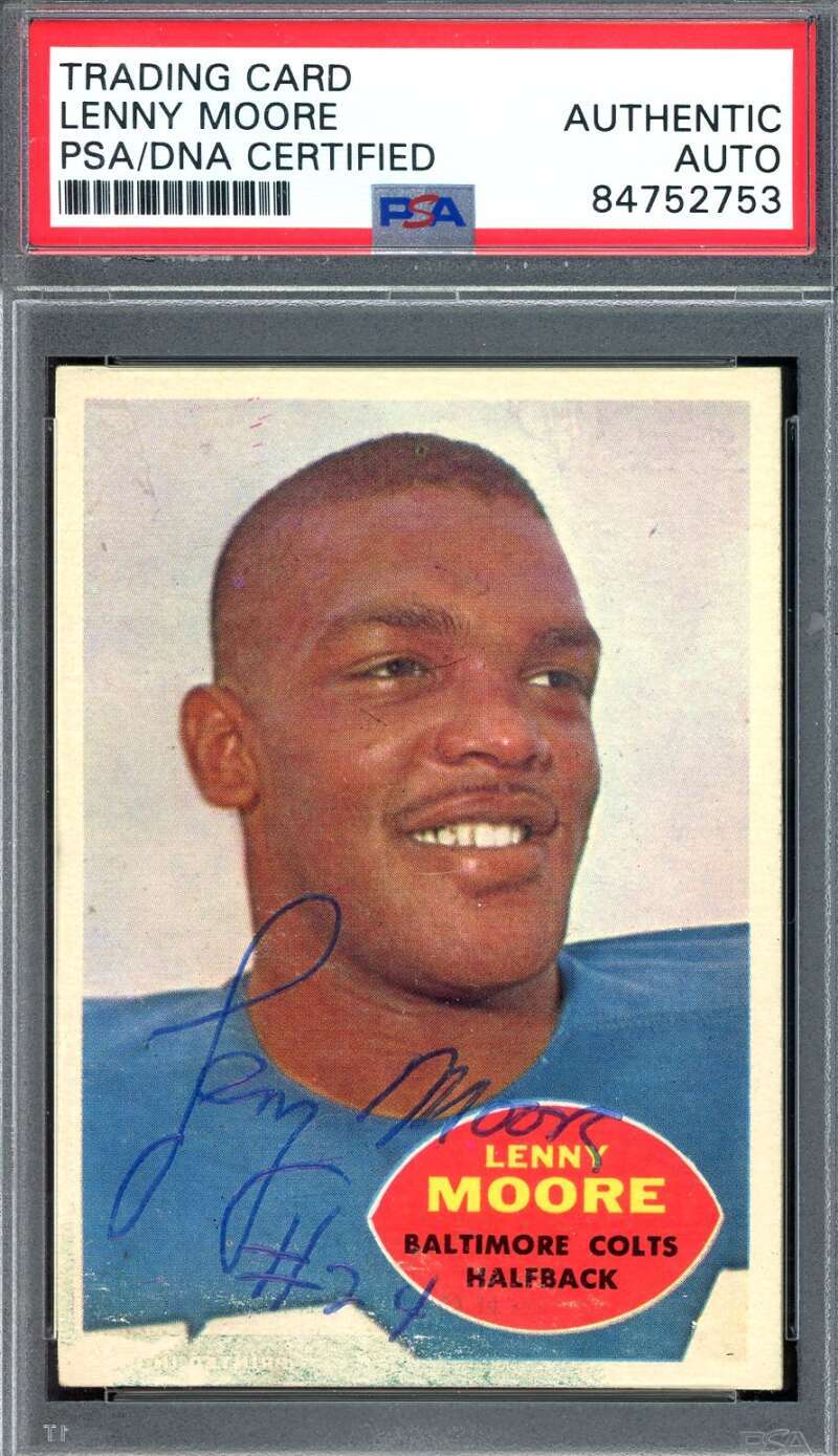 Lenny Moore PSA DNA Signed 1960 Topps Autograph