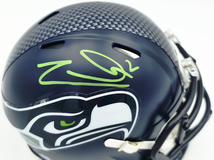 Zach Charbonnet Signed Seattle Seahawks Blue Speed Mini Helmet MCS Holo