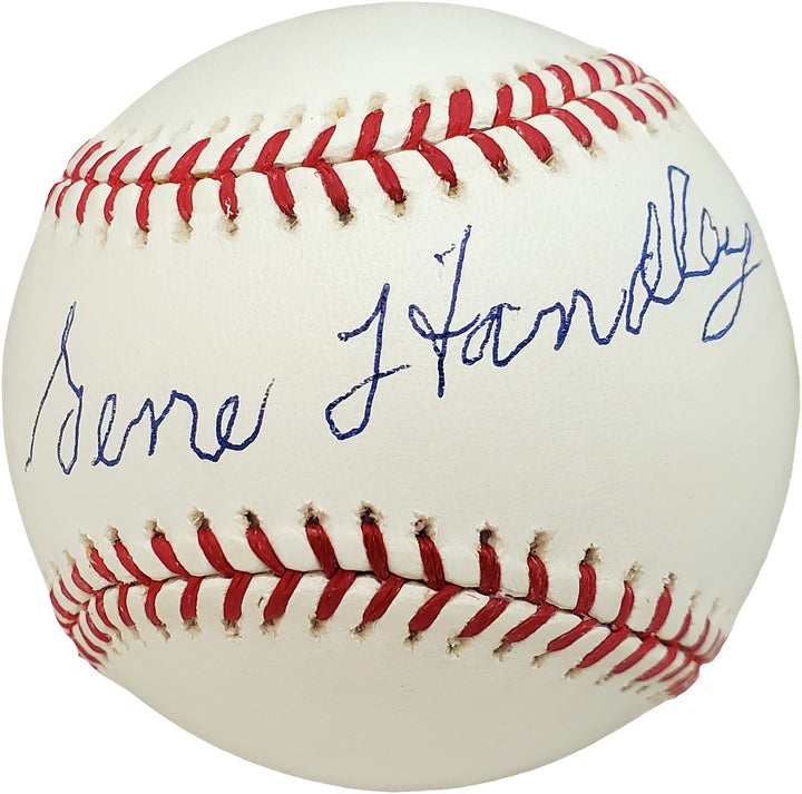 Gene Handley Signed MLB Baseball Philadelphia A's Beckett #V68227