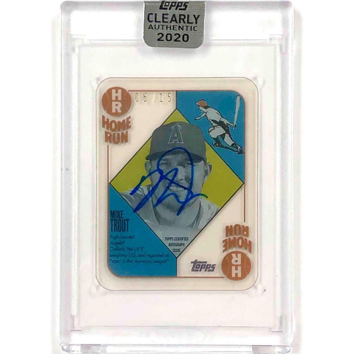2020 Topps Clearly Authentic auto Mike Trout on-card autograph Case Hit /15