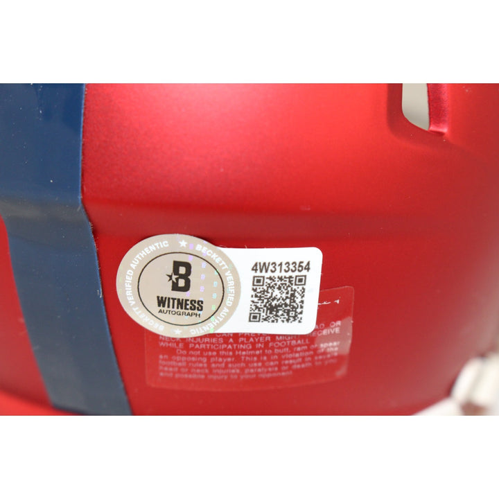 Michael Strahan Autographed New York Giants Blaze Mini Helmet Beckett 53892