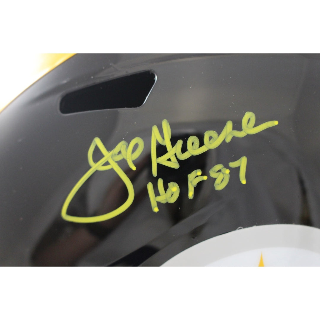 Joe Greene Autographed Pittsburgh Steelers F/S TB Helmet Beckett Witness 56952