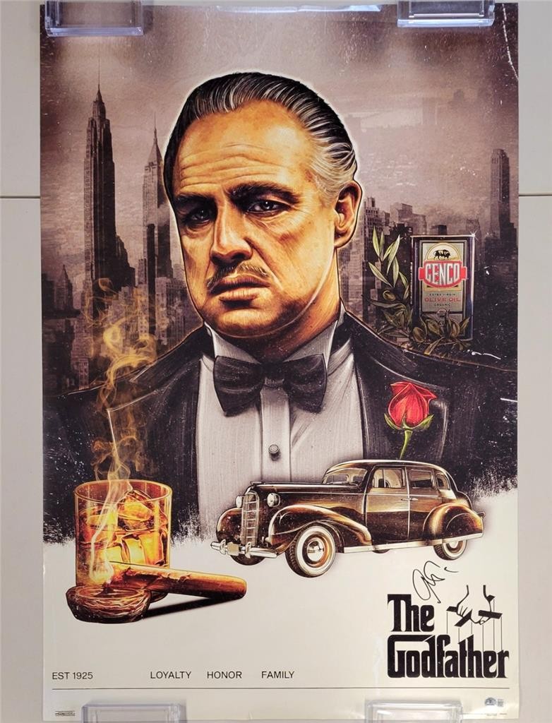 Al Pacino signed The Godfather 24x36 poster autograph Corleone (A) ~ Beckett BAS