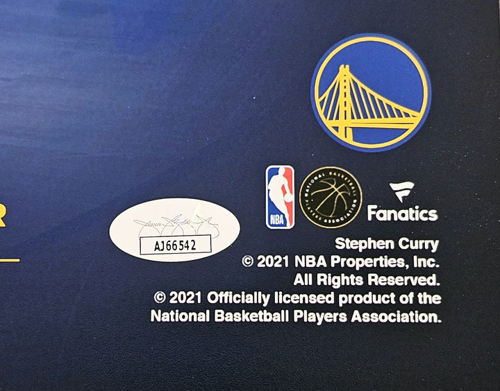 Stephen Curry Auto 16x20 Photo Warriors All Time Leading Scorer Collage JSA