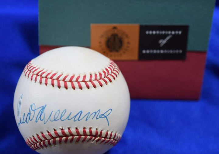 Ted Williams Upper Deck Coa Autograph American League OAL Signed Baseball