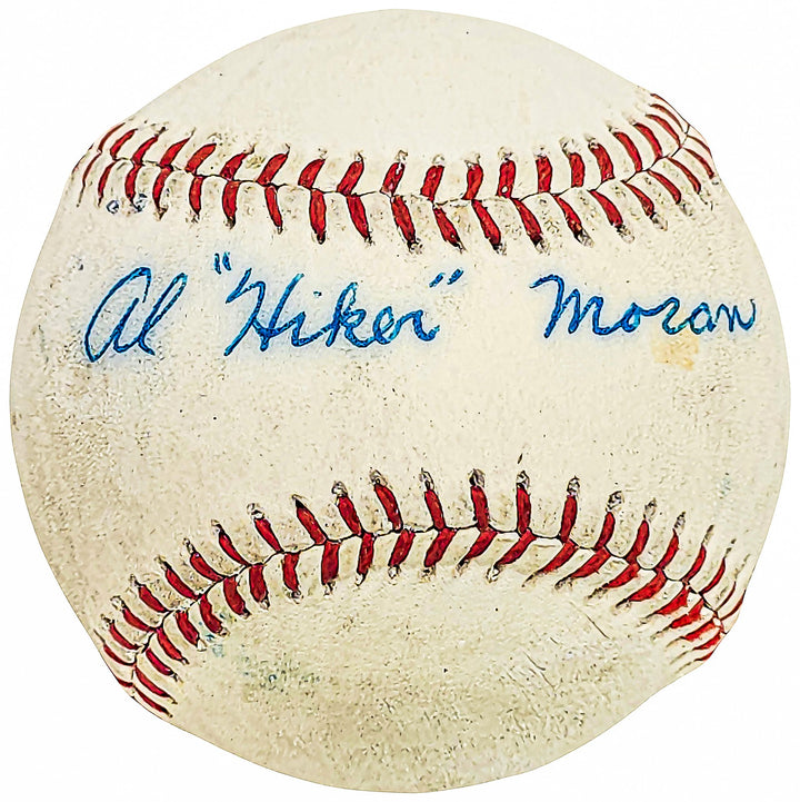 Al "Hiker" Moran Auto Signed Official Wilson Baseball Mets Vintage Sig Beckett