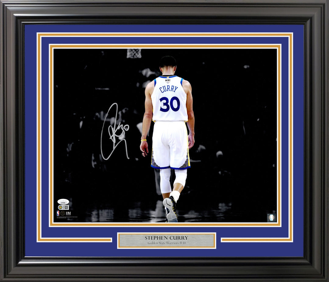 Stephen Curry Signed Framed 16x20 Photo Golden State Warriors Spotlight JSA