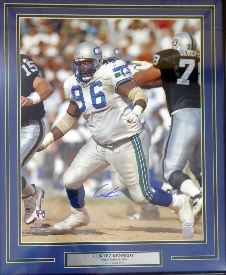 Cortez Kennedy Signed Framed 16x20 Photo Seattle Seahawks MCS Holo