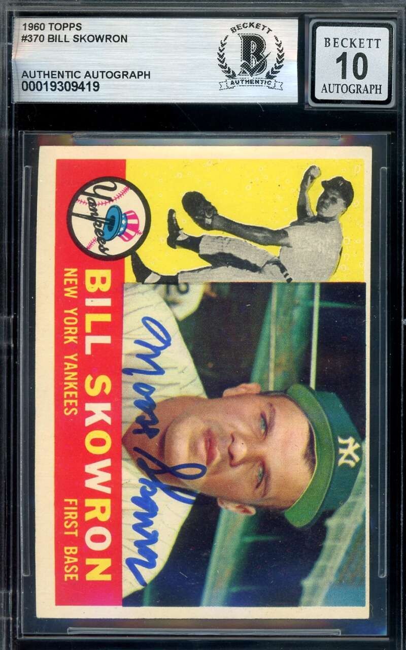 Bill Moose Skowron Gem Mint 10 Beckett BAS Signed 1960 Topps Autograph Yankees
