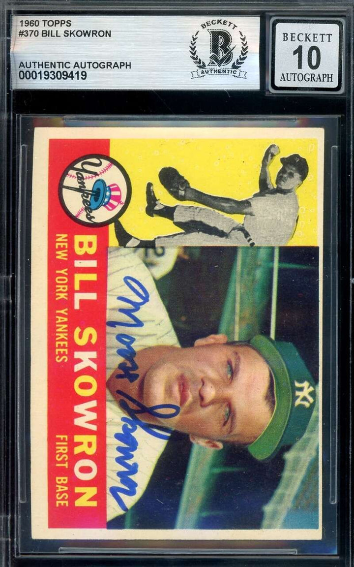 Bill Moose Skowron Gem Mint 10 Beckett BAS Signed 1960 Topps Autograph Yankees