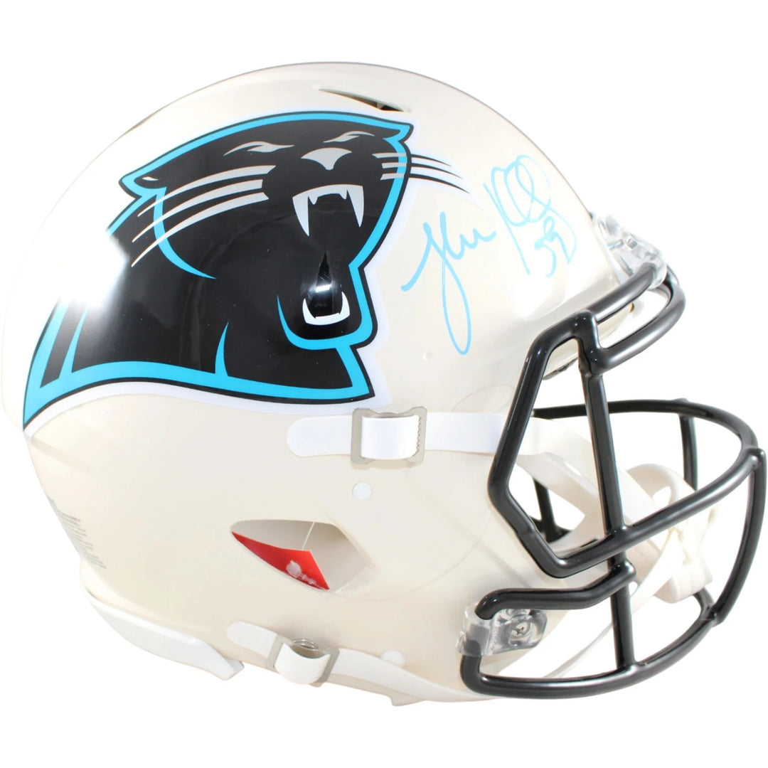 Luke Kuechly Signed Carolina Panthers Helmet Proline Retro Beckett WIT 58771