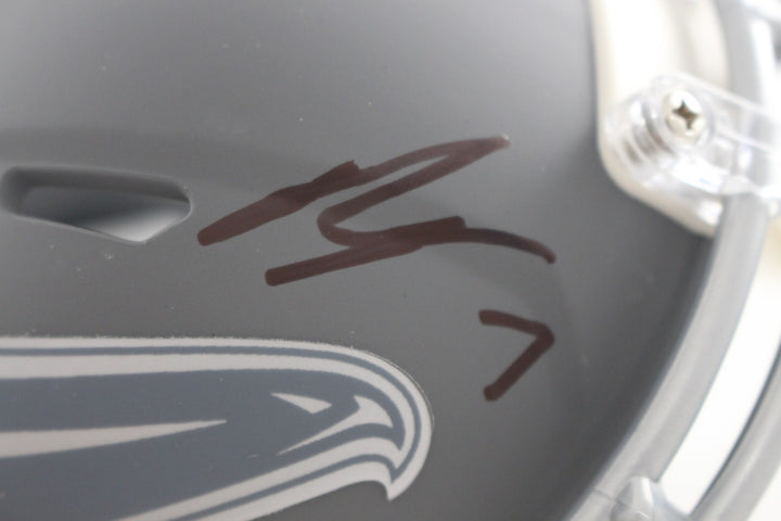 Bijan Robinson Autographed Atlanta Falcons Slate Mini Helmet Beckett WIT 56183