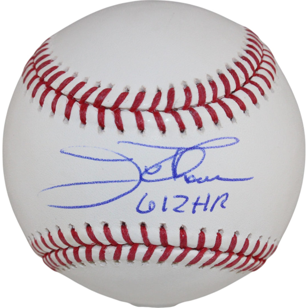 Jim Thome Autographed/Signed Cleveland Indians OML Baseball 612 HR Beckett 50924