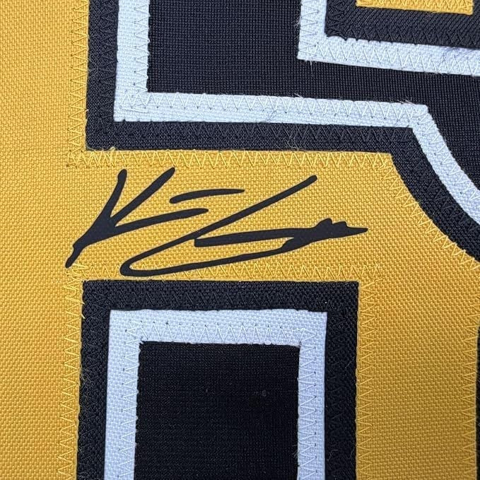 Framed Facsimile Autographed Konnor Griffin Pittsburgh Black Reprint Jersey