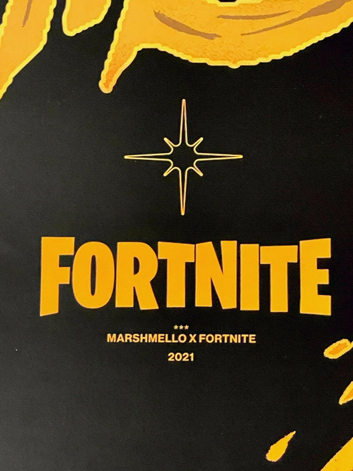 Marshmello Autographed Fortnite 19x24 Poster Framed JSA COA Limited to /500 DJ