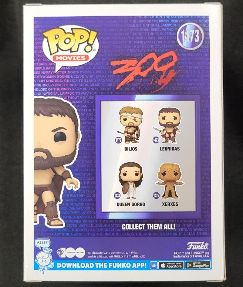 Gerard Butler signed Leonidas 300 Funko Pop! 1473 autograph (D) ~ Beckett BAS