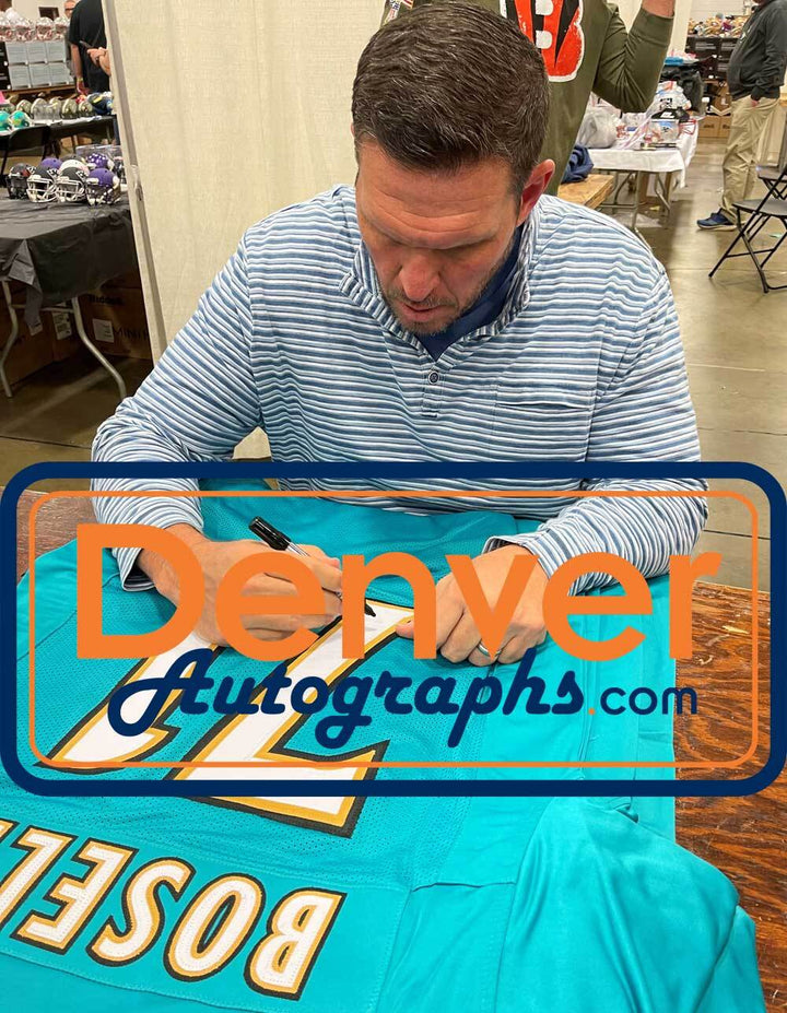 Tony Boselli Autographed/Signed Pro Style Teal XL Jersey  BAS 40266