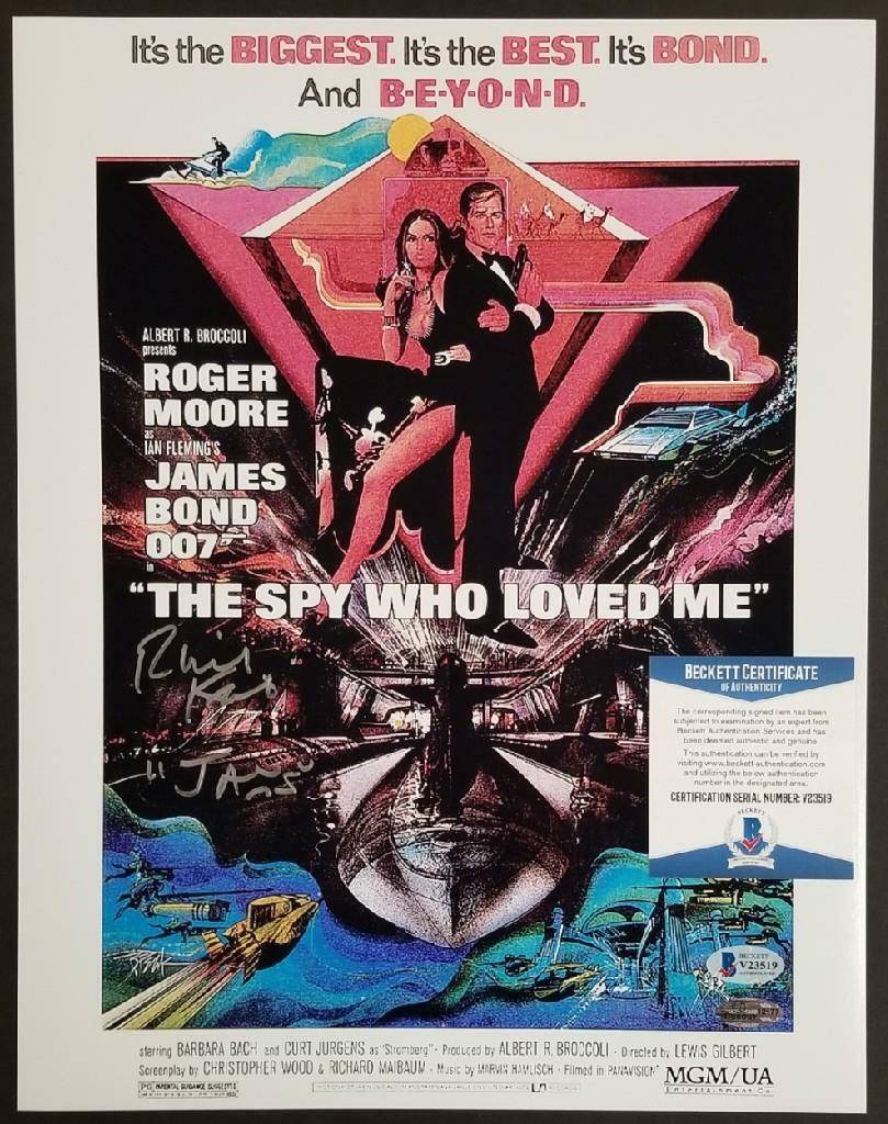 Richard Kiel signed "Jaws" 11x14 #4 The Spy Who Loved Me Movie Poster ~ BAS COA