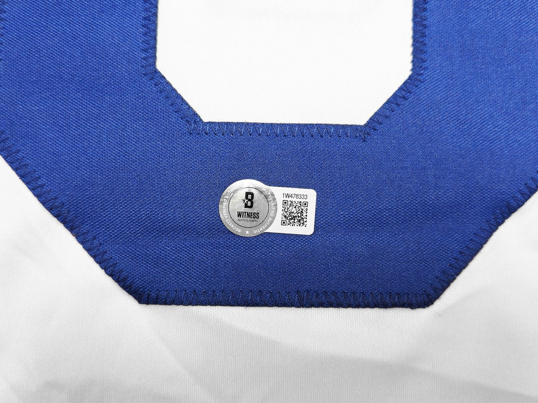 St. Louis Rams Isaac Bruce Autographed Signed White Jersey "HOF 20" Beckett Wit