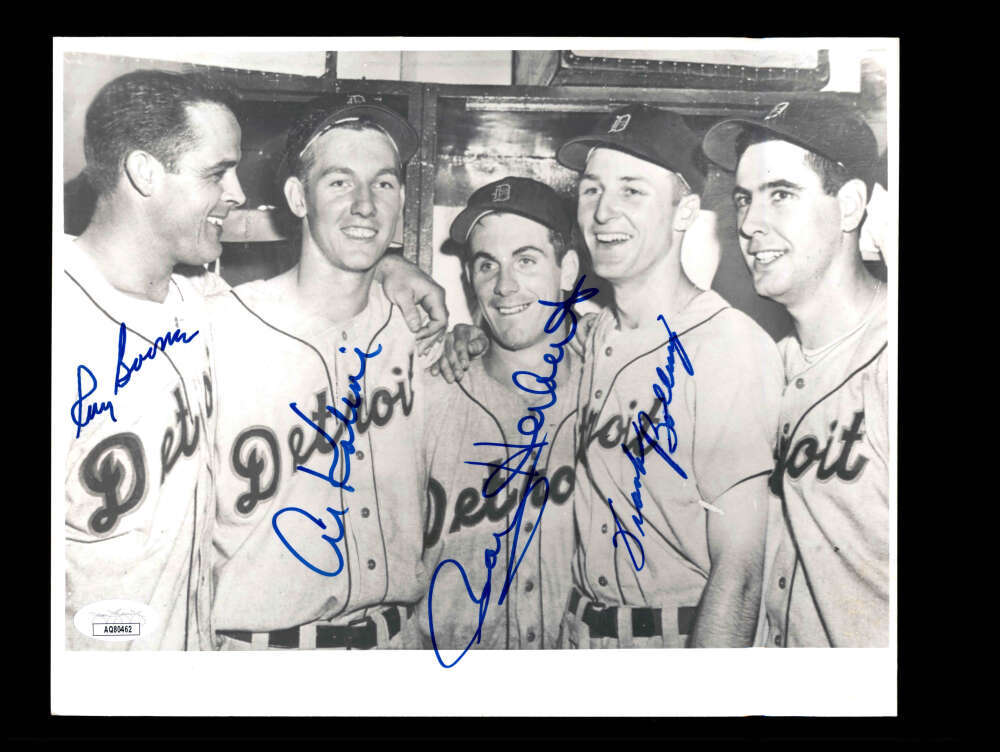 Boone Kaline Bolling Herbert JSA Cert Signed by 4 8x10 Photo Autograph Tigers