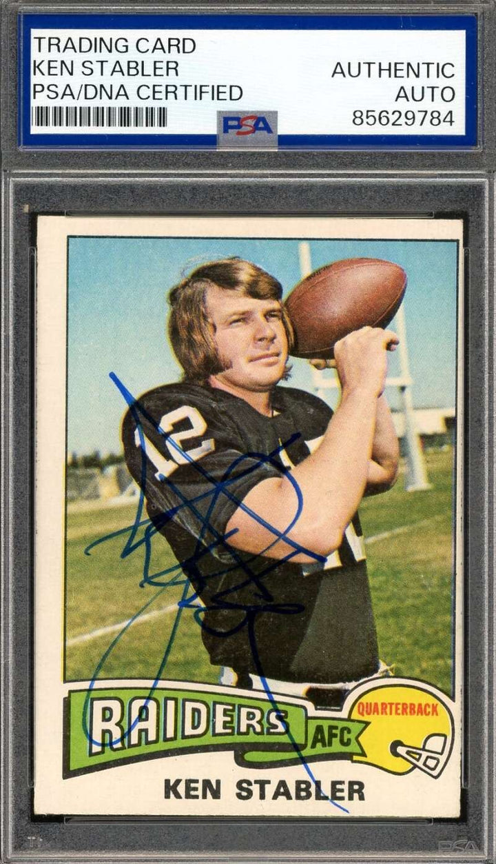 Ken Stabler PSA DNA Signed 1975 Topps Autograph Raiders