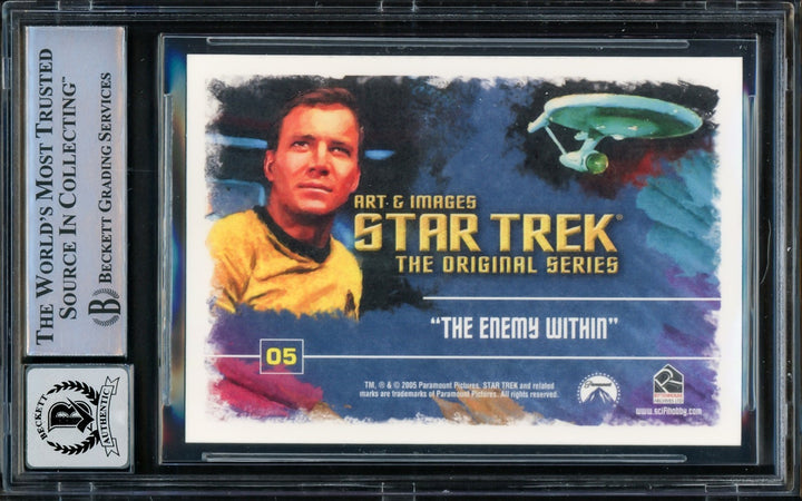 William Shatner Auto 2005 Rittenhouse Art Images Card 5 Star Trek Sig 10 Beckett