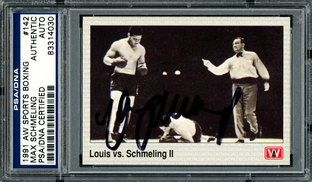 Max Schmeling Autographed Signed 1991 AW Sports Card #142 PSA/DNA #83314030