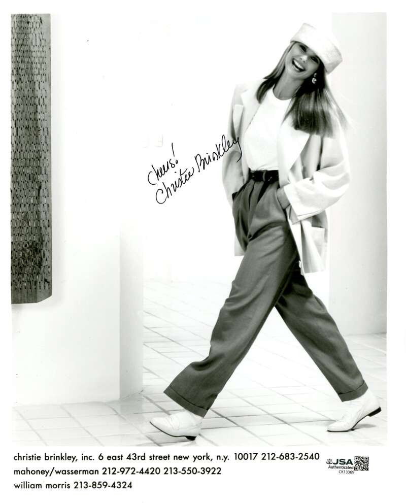 Christie Brinkley JSA Coa Signed 8x10 Photo Autograph