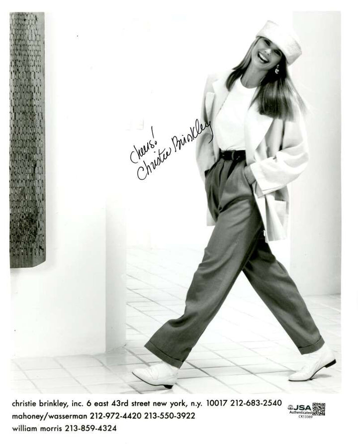 Christie Brinkley JSA Coa Signed 8x10 Photo Autograph