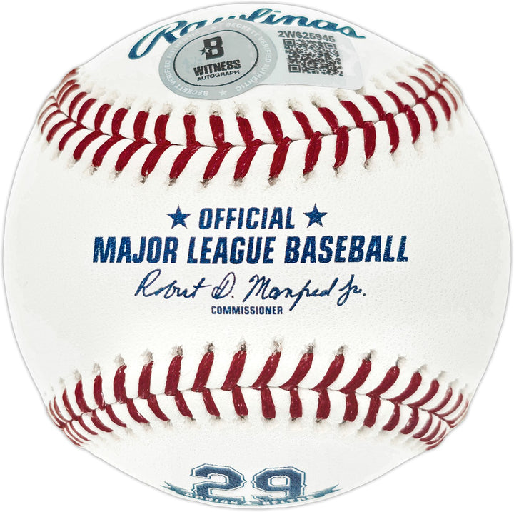 Adrian Beltre Signed Retirement Logo MLB Baseball Texas Rangers Beckett Wit