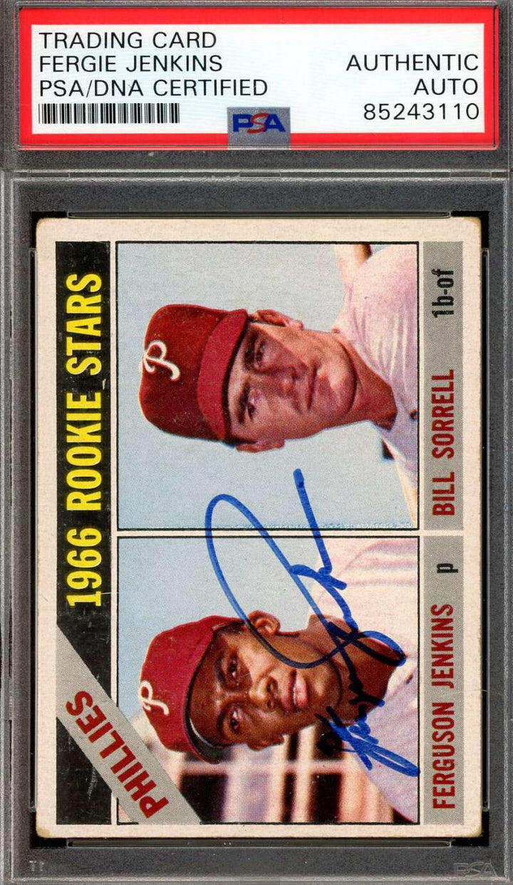 Fergie Jenkins PSA DNA Signed 1966 Topps Rookie Stars Autograph