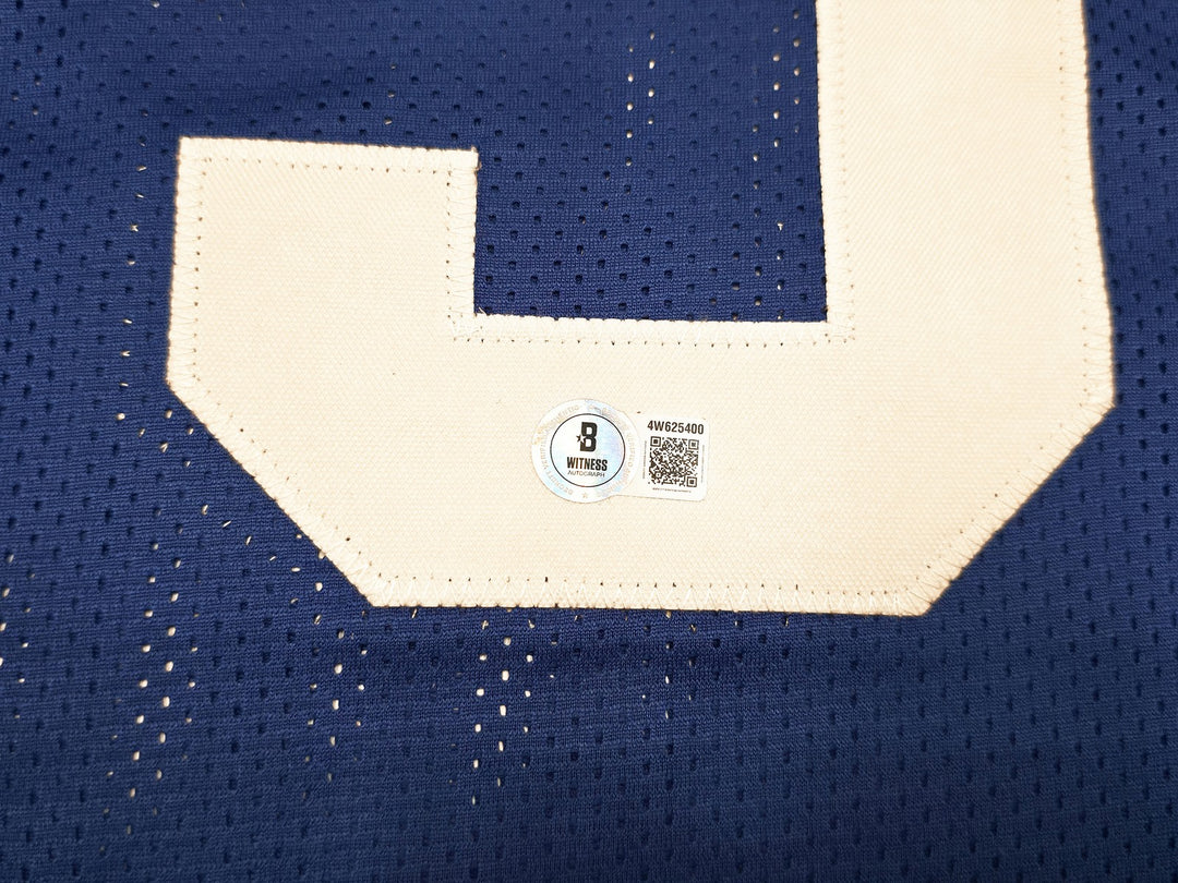 Seahawks Kenneth Walker III Auto Blue Throwback Jersey "SB LX MVP" Beckett Wit